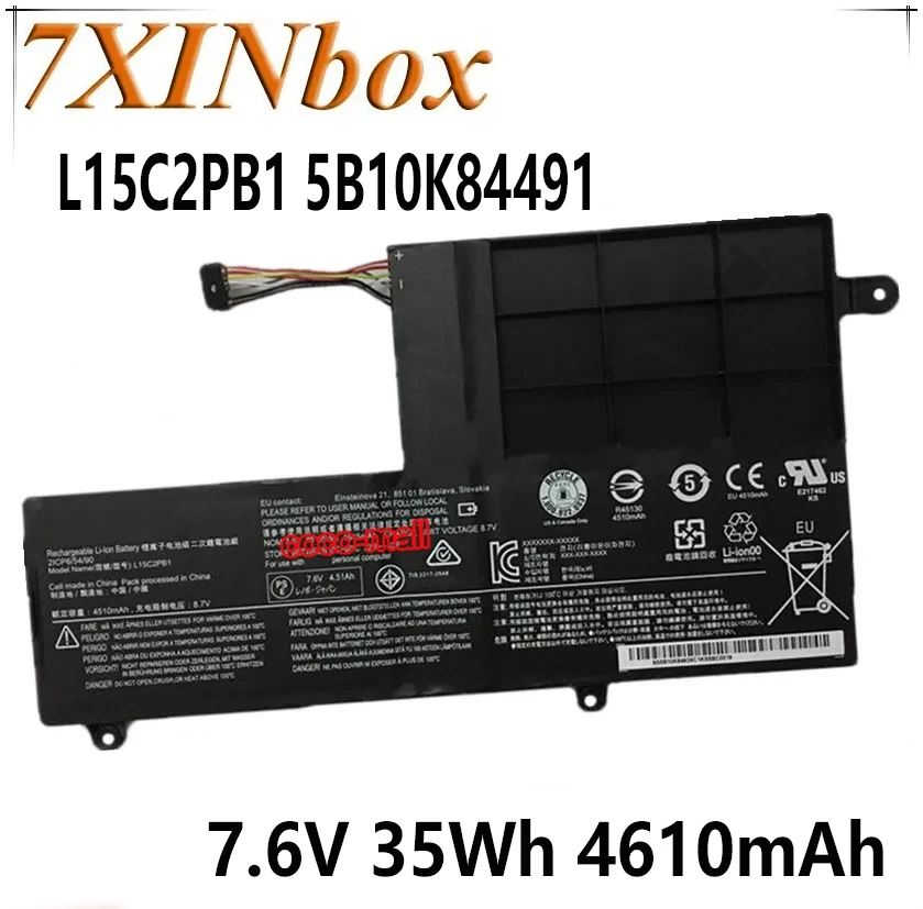 7XINbox 7.6V 35Wh Original L15C2PB1 5B10K84491 Laptop Battery For Lenovo Yoga 510 510-14IKB 510-15IKB 510-15ISK 510-14ISK