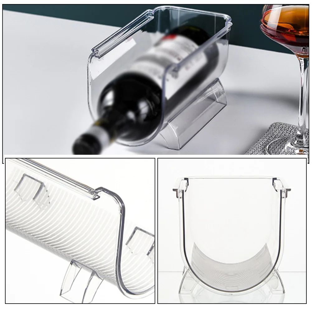 

8Pcs Stackable Wine Bottle Rack Clear Acrylic Single Wine Holder Display Storage for Home Bar Wind Holder Bottle Stand