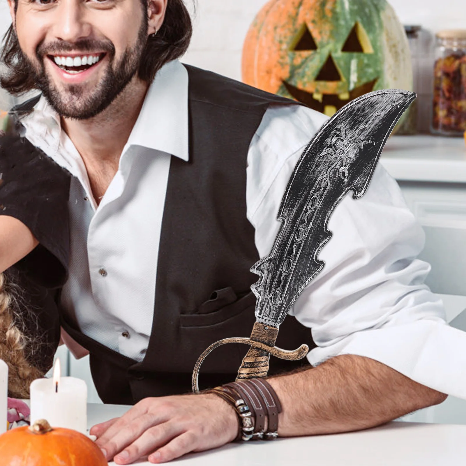 Costume Pirate Sword for Men and Plastic Fake Knife Prop Halloween Party Accessory Pirate Themed 2025 New