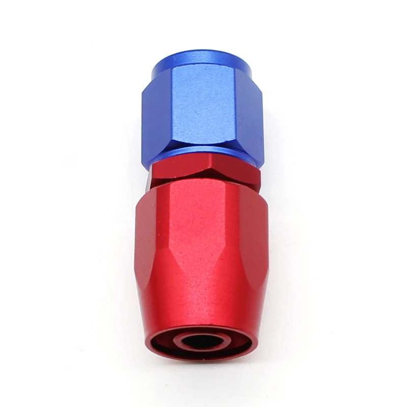 Car Universal Aluminum AN4/AN6/AN8/AN10/AN12 PTFE Hose End Fitting Adapter Straight 45 90 180 Degree for Oil Fuel Gas Hose Line