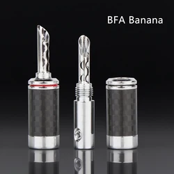 4MM BFA 바나나 플러그 카본 파이버 스피커 케이블 바나나 터미널 플러그 BFA 커넥터 오디오 스피커 바나나 플러그 소켓