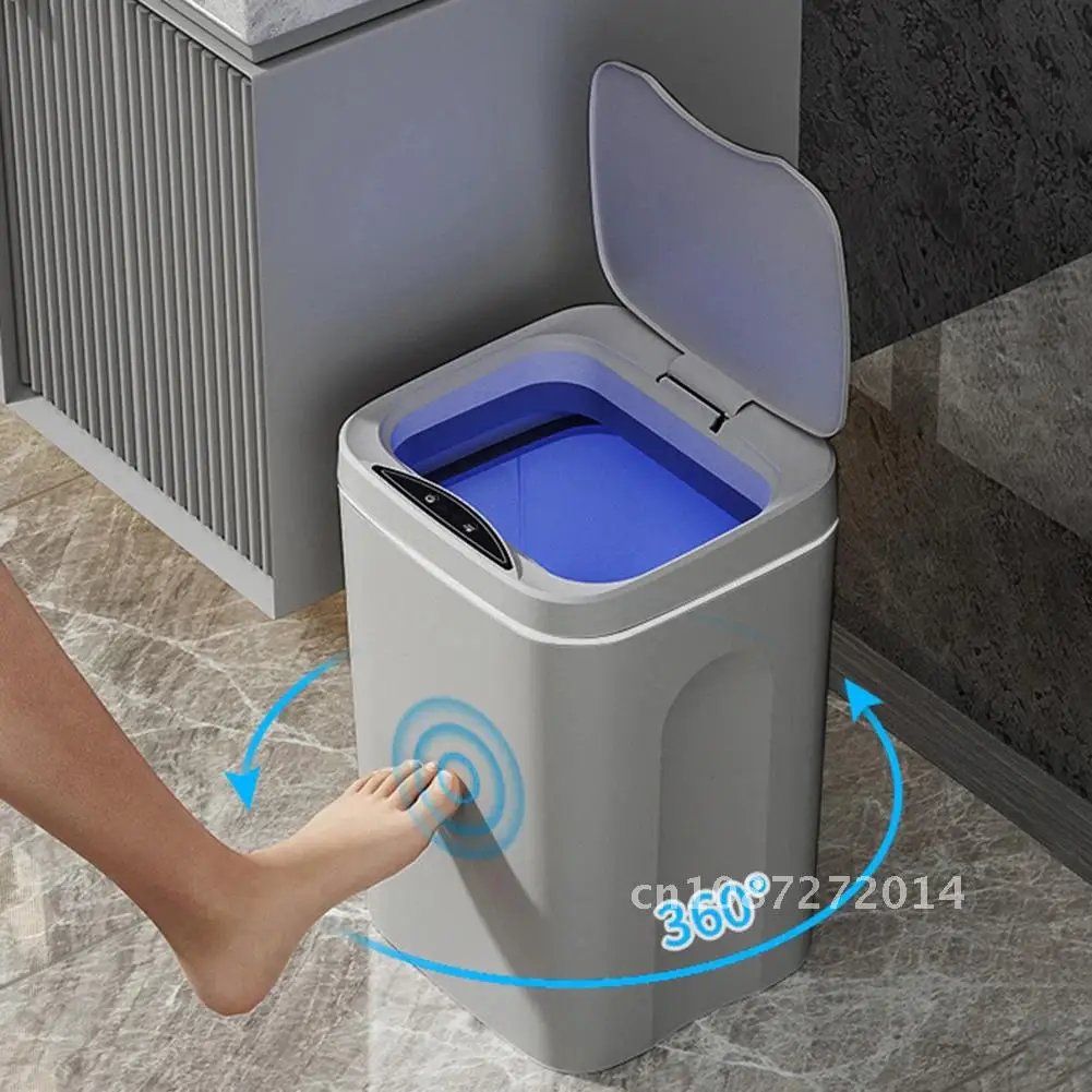 20L Smart Trash Dustbin Bathroom Automa Sensor Can For Electric Recycling Wastebasket Trash Waste Bin Waterproof Kitchen