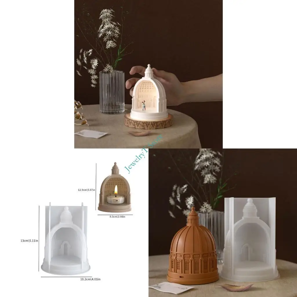 

LX9D Multiple Size Castles Sturdy Silicone Mould Set Portable Accessory for Craft Supplies Making Plaster Crafting