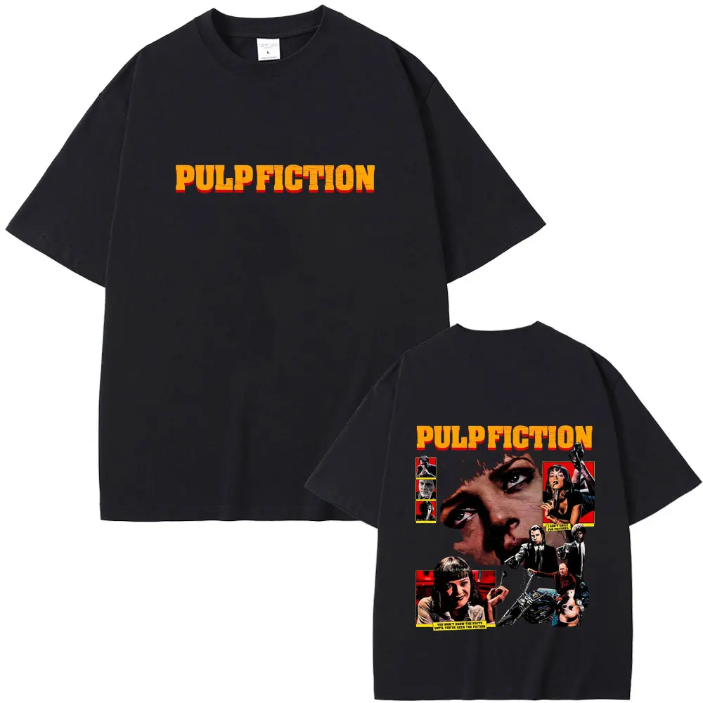 Movie Pulp Fiction T-shirt Quentin Tarantino Film Kill Bill Tshirt Men Women Casual Vintage Oversized T Shirts Male Fashion Tops