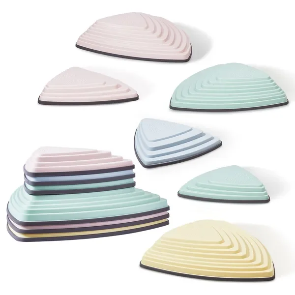 

Kids Balance Stepping Stones Sensory Obstacle Course 6 PCS Outdoor Indoor