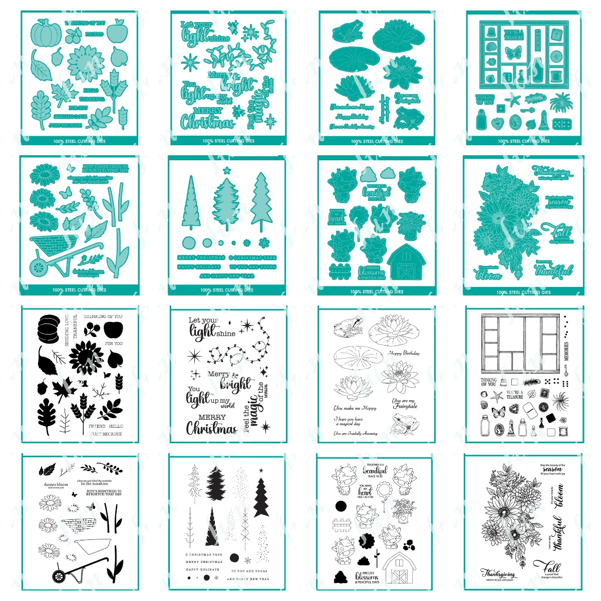 

Friendly Farm Clear Stamps Metal Cutting Dies Stencil DIY Scrapbooking Templates Paper Craft Halloween Pumpkins Christmas Dies