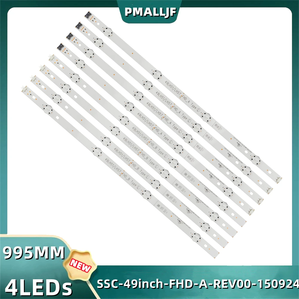 

8Pcs/Set LED Backlight Strip 49UH6109-ZB 49UH610A-UJ 49UH610T-DJ 49UH610T-TB 49UH610V-ZB49UH6110-SF 49LH5100 49LH5700 49LH510V