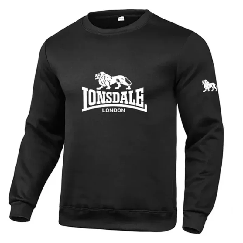 LONSDALE Fashion Men's and Women's Hoodie Spring and Autumn Leisure Hoodie Sweatshirt Men's Top Solid Color Hoodie Sweatshirt