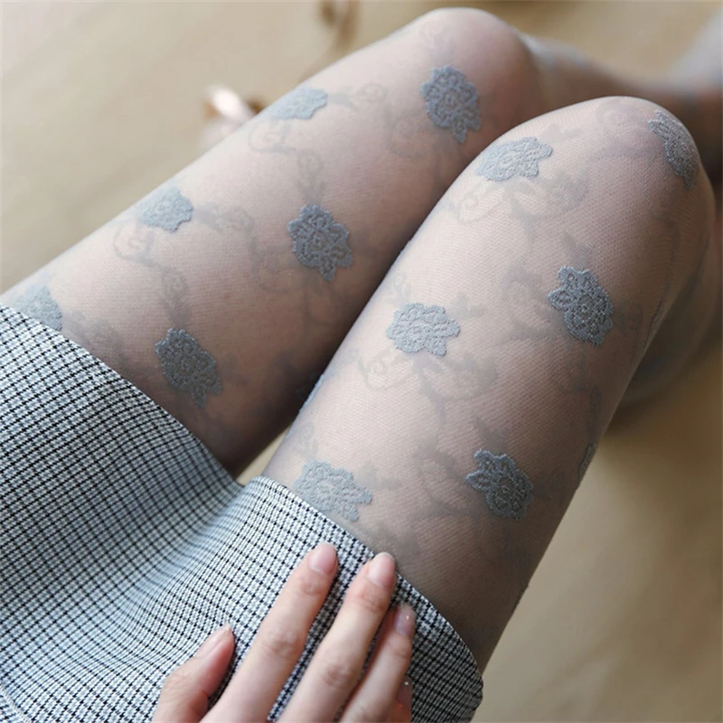 Croatian Rose Jacquard Embossed Woven Pantyhose 2023 New Woman Clear Leggings Sexy Mature Stockings Lingerie