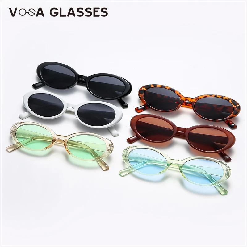 Oval Vintage Sungalsses Women Brand Designer Retro Black Sun Glasses Female Fashion Small Frame Shades Driver Oculos De Sol