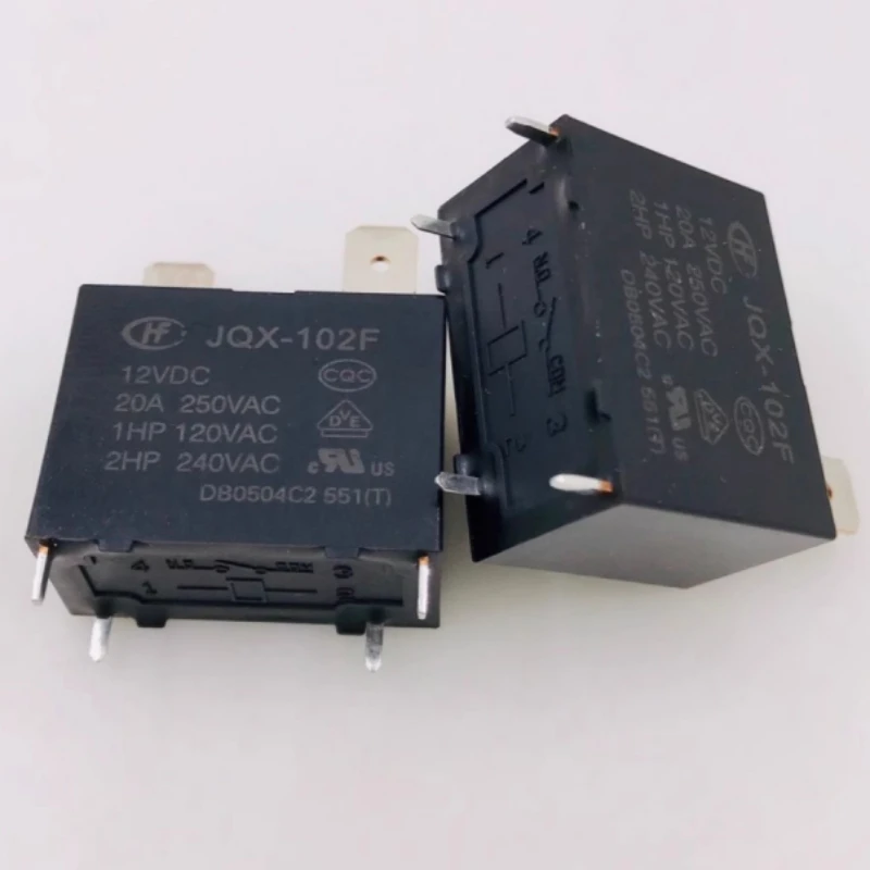 JQX-102F 12VDC relay 20A250VAC