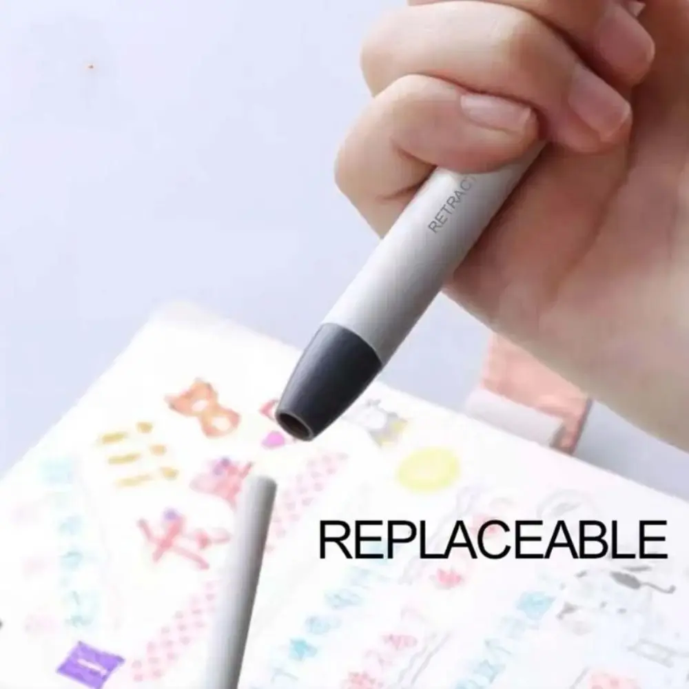 

Creative Efficient Press Pencil Eraser Pen Style Writing Retractable Eraser Wiping Correction Pencil Rubber School