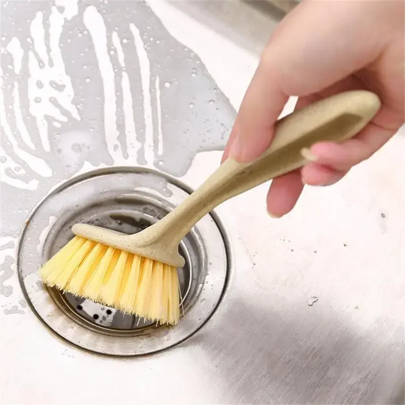 Long Handle Pot Brush Dish Bowl Washing Cleaning Brush Soap Dispenser Kitchen Sink Scrubber Automatic Sponge Dishwasher Brush