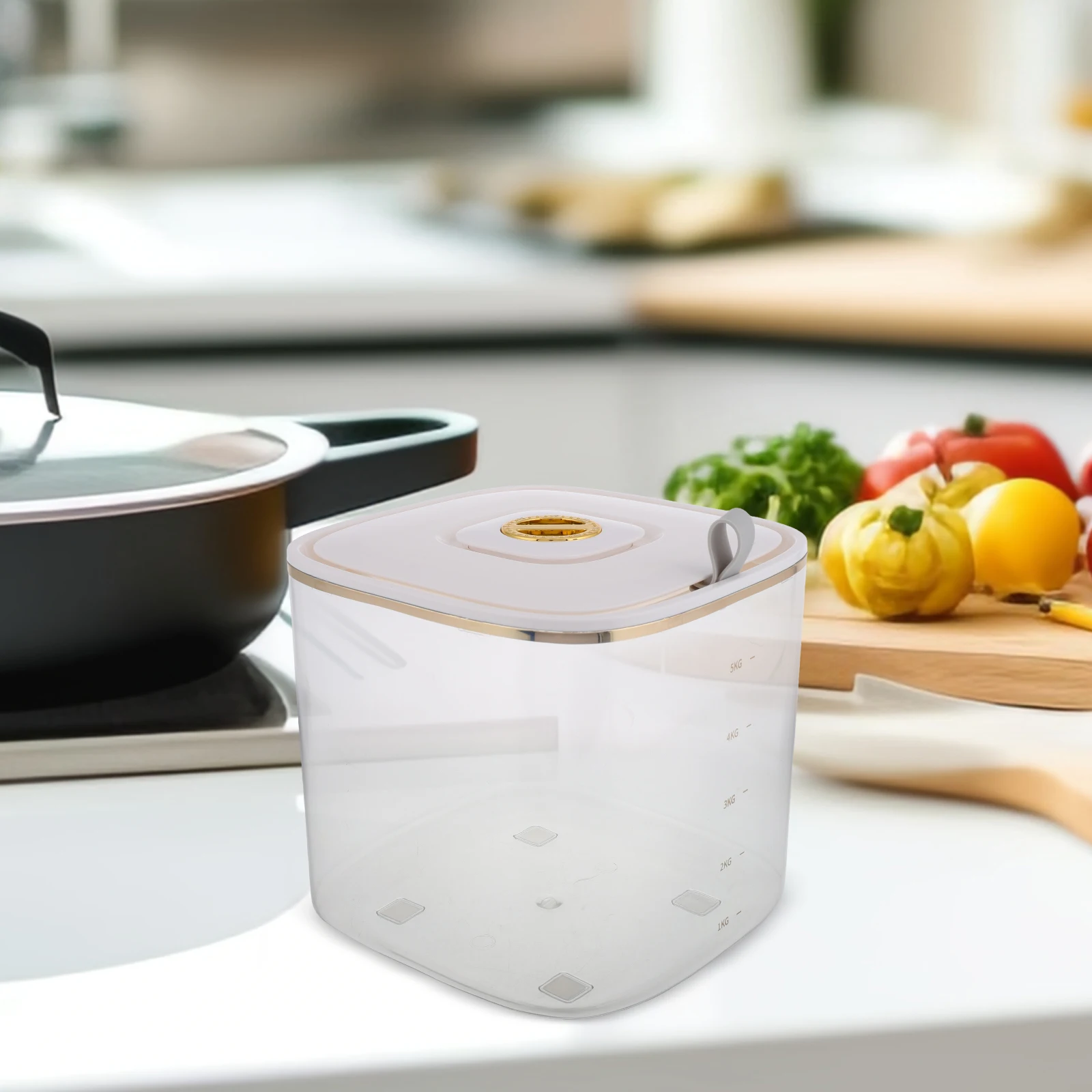 

Rice Storage Box Food Jar Container for Coffee Station Accessories Grounds Cereal Keeper Bucket Pet