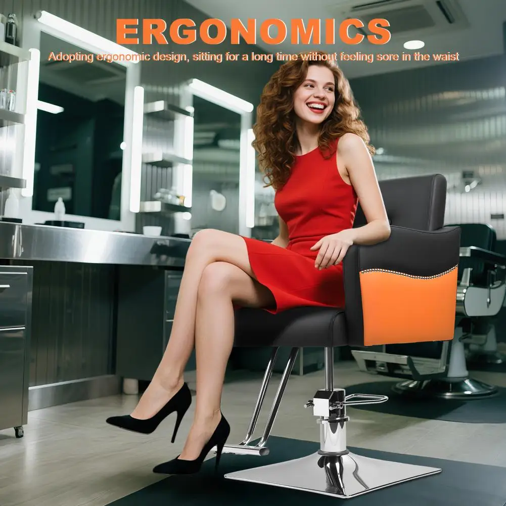 كرسي صالون الشعر، كرسي مصفف مع مضخة هيدروليكية شديدة التحمل، كرسي صالون شعر دوار 360 درجة، أقصى حمولة 330 رطلاً