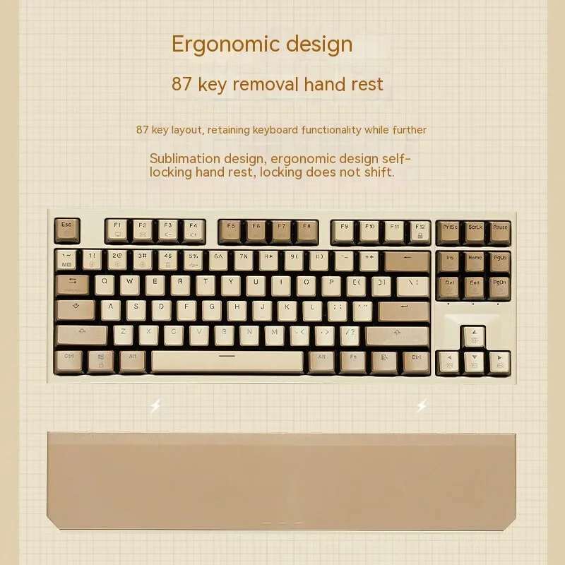 mechanical keyboard color matching customized game notebook office computer 87 key mini keyboard