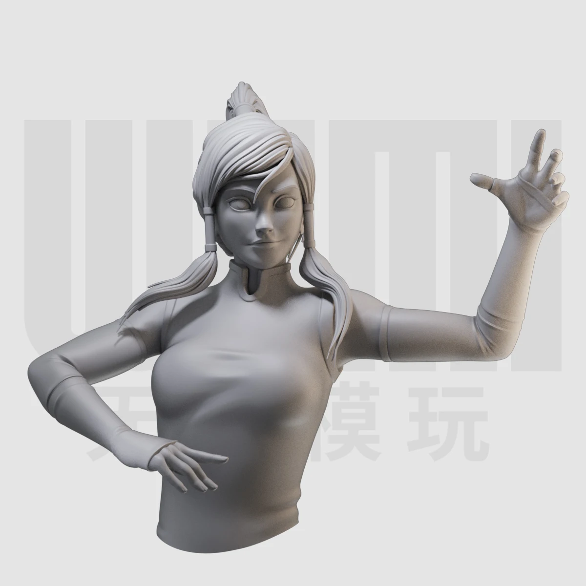 

1/10 Cora bust GK resin white mold figure model