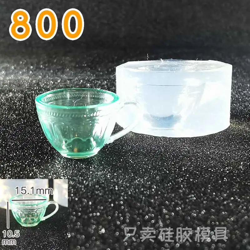 DIY Handcraft Mini tea and coffee cups Epoxy Resin Mold Food Play Miniature Pinching Mould Epoxy Resin Mold UV Resin Moldse