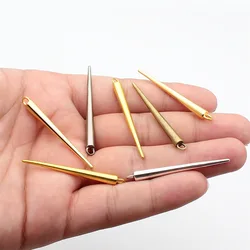 WYSIWYG 10pcs 49x5mm Trendy Charms Pandents DIY Making 7 Colors Long Cone Charms For Jewelry Making