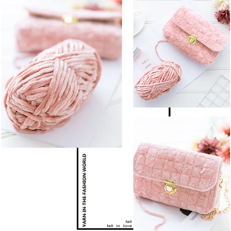 100g/Ball/ Chenille Velvet Yarn Knitting Wool Thick Plush Chunky Crochet Threads DIY Sweater Scarf Blankets