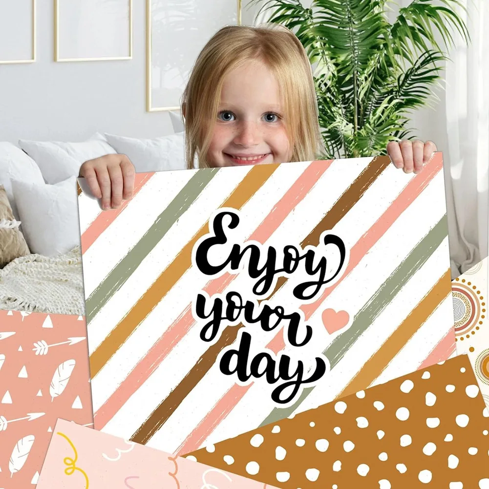 12Inch X 12Inch Cute Patterned Cardstock Scrapbooking Paper, Cardmaking Craft Paper Pack 24Pcs