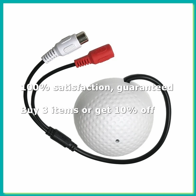 Audio Monitoring MIC Sound Pickup Microphone for CCTV Surveillance Security IP Camera Built in Preamp Wired Voice-DTD2