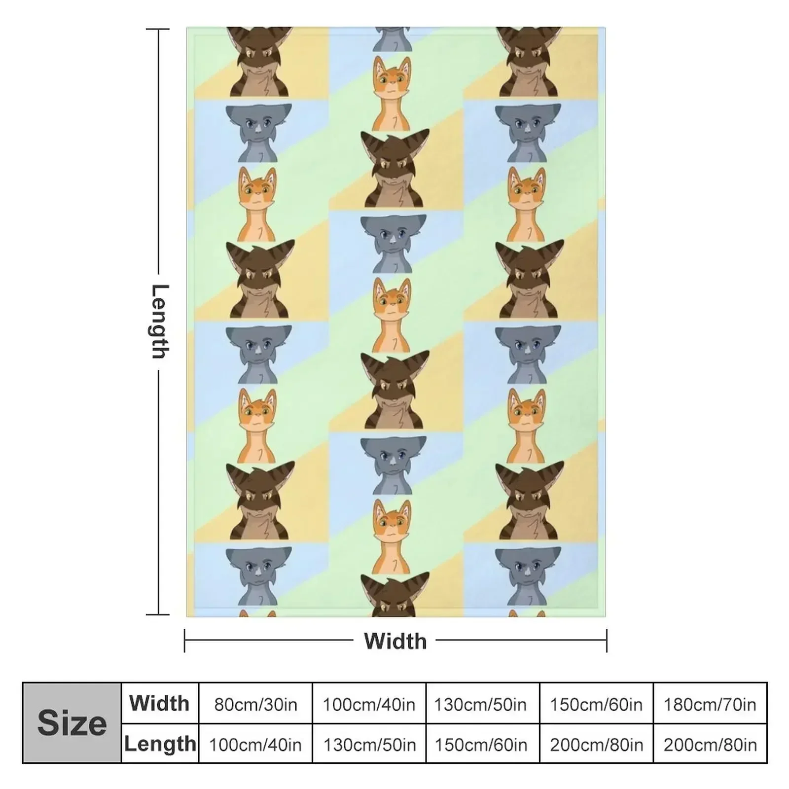 ThunderClan Leaders Throw Blanket Furrys christmas decoration Soft Plush Plaid Blankets