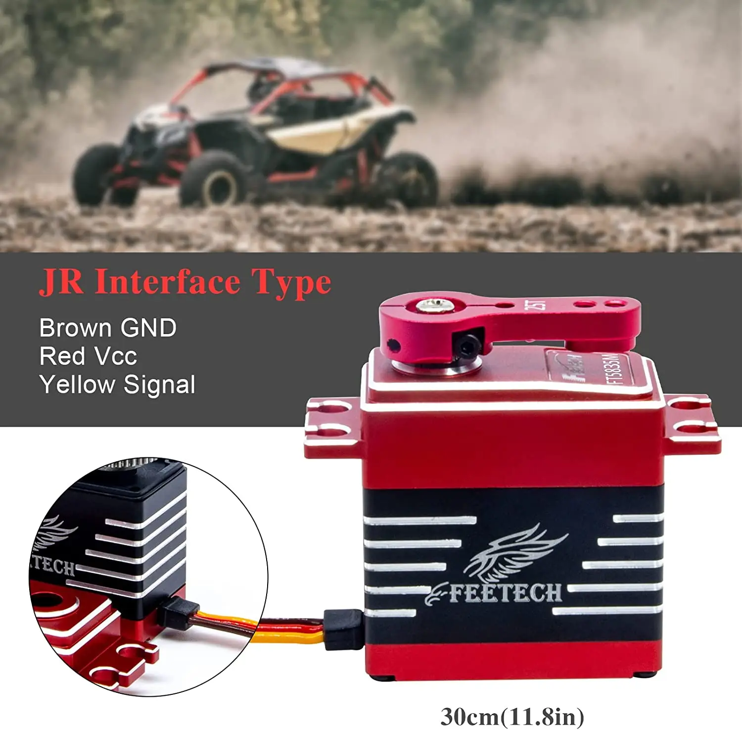 Feetech FT5835M 7.4V 35KG Waterproof PWM Core Motor High Performance Servo for 1/5 Rovan,Baja RC Buggiy Truck