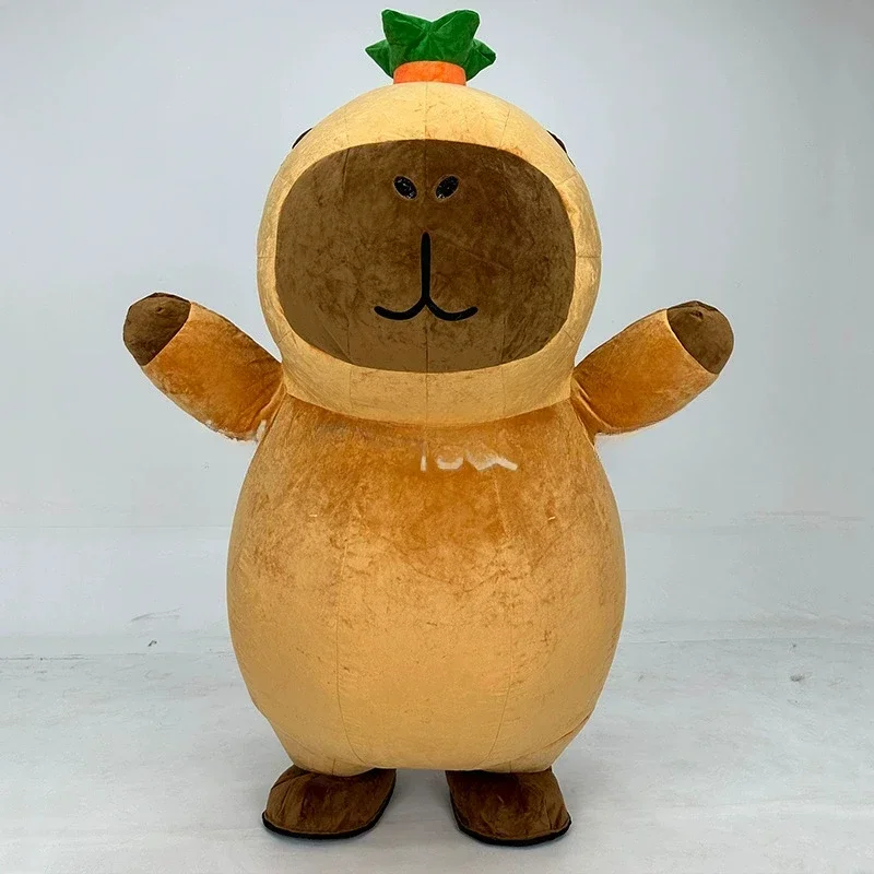 インフレータブルカピバラマスコットコスチューム ハロウィン クリスマス 動物コスプレ 広告衣装 大人用 ファンシーパーティードレス 電池不要