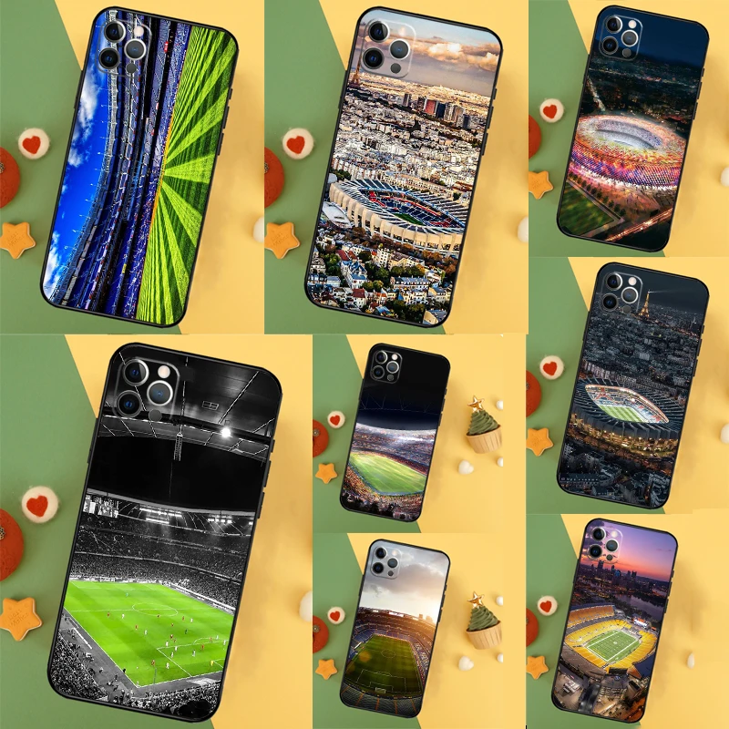 Soccer Stadium Phone Case For iPhone 14 16 15 12 11 13 Pro Max X XR XS Max 7 8 Plus 12 13 Mini Cover Coque