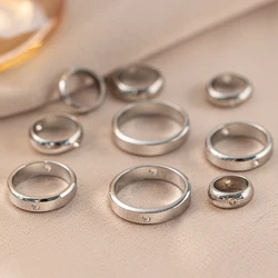 5pcs Stainless Steel Round Frame Wrapped Bead Ring Spacer Double Hole Connector for DIY Bracelet Necklace Jewelry Making Craft