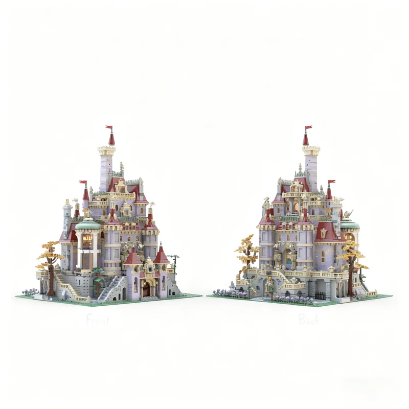 ตัวต่อ MOC ดิสนีย์ ปราสาทโฉมงามกับเจ้าชายอสูร 3224 ชิ้น แบบประกอบเสร็จพร้อมฐาน ของเล่นตัวต่อสถาปัตยกรรม ของขวัญคริสต์มาส