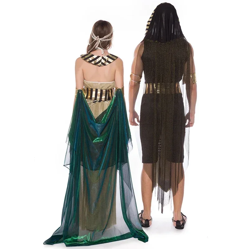 2024 Halloween Costume Pharaoh Queen Egyptian Cosplay Anime Robe Ancient for Clothing Skirt Greek Goddess Egypt Rome Lover Movie