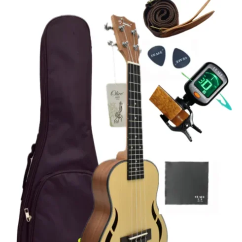 Concert Top Solid Ukulele Kit Wholesale Top-Nylon Material Musical Instrument Accessories