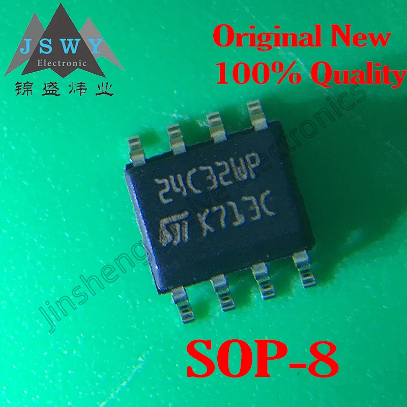 

(50/200 Pieces) M24C32-WMN6TP 24C32WP SOP-8 32Kb EEPROM Chip 100% brand new and original stock Ships Fast!