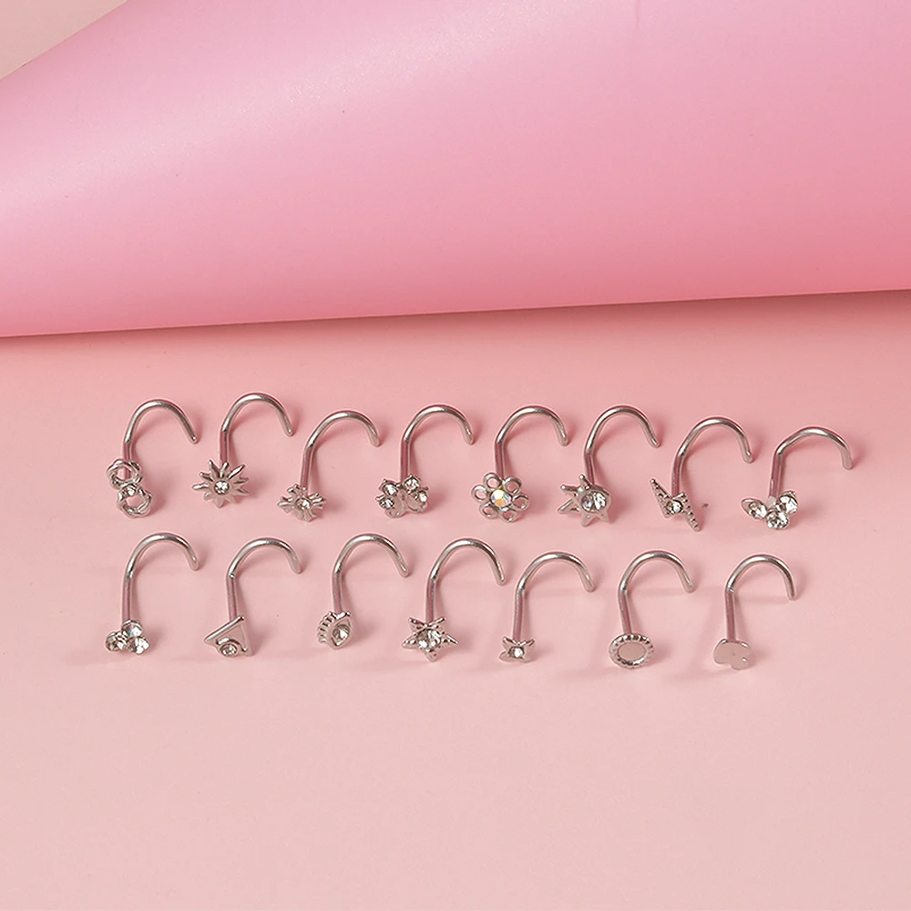 1-15個 ステンレス製ノーズスタッド クロス ライトニング - Body Jewelry Etc のレビューと価格