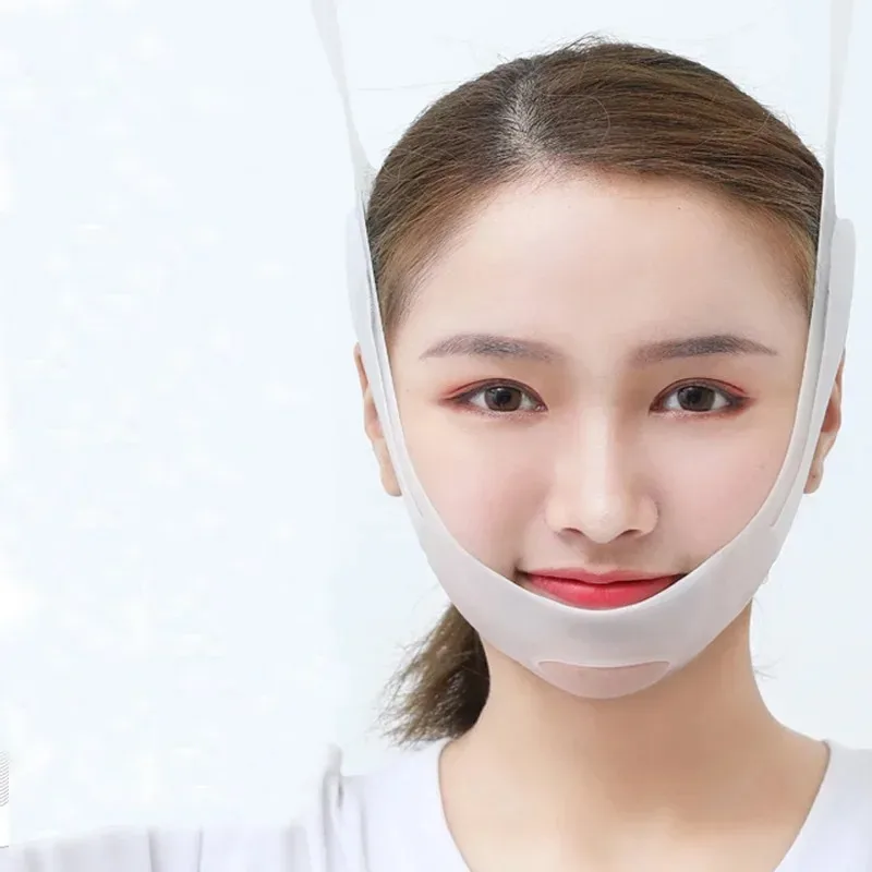 뷰티 페이스 리프트 벨트 V 페이스 셰이퍼 슬리밍 붕대 얇은 턱 스킨 퍼밍 소프트 실리카 젤 안티 곰팡이 페이셜 슬리밍 도구