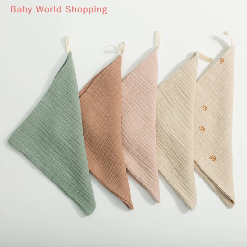 

Комплект из 5 детских мягких 4-слойных квадратных полотенец для лица — ультравпитывающие и быстросохнущие, гипоаллергенные многоцветные детские полотенца