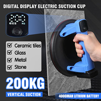 220KG Intelligent Display Industrial Grade Electric Vacuum Suction Cup Load Heavy Duty Granite Tile Glass Lifter 2000mAh Battery