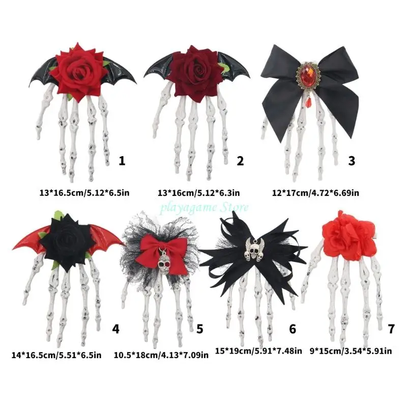 y88a 1pc هيكل عظمي يدوي الشعر مقطع بلاستيكي أنيق لحفلات الأطراف وتصميم أزياء الشباب