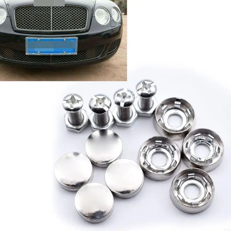 547C Anti-Theft License Plate Screws Bolts Cover, Screw Bolts Fasteners, Universal Car Truck Replacement Accessories