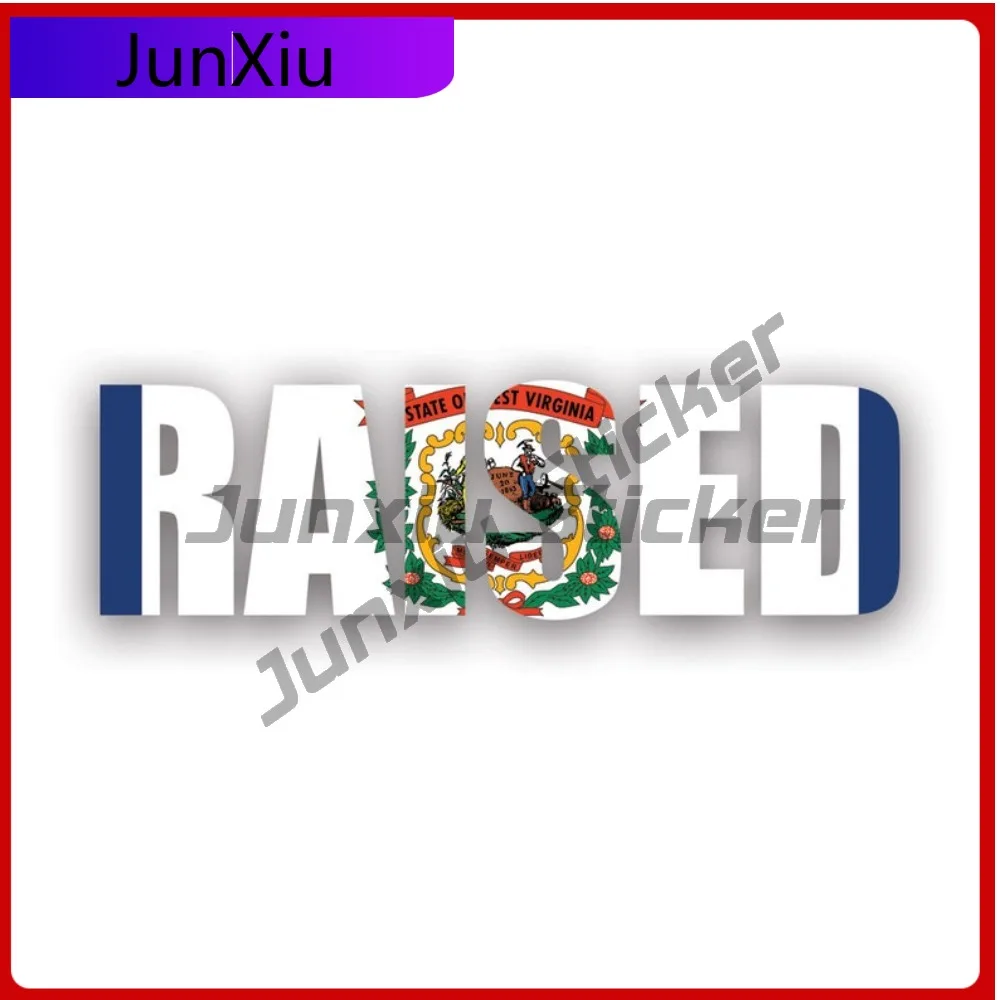 

West Virginia Raised State Flag Stickerwaterproof Anime Laptop Waterproof Vinyl Decal For Car Bumpers Protection Unique Outdoor