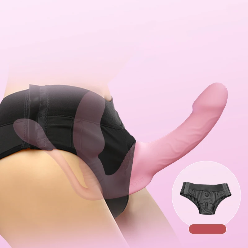 Vibromasseur gode en silicone sans fil pour femme, double pénétration sangle, lesbienne, point G, vaginal, jouets pour couple adulte, 7.0