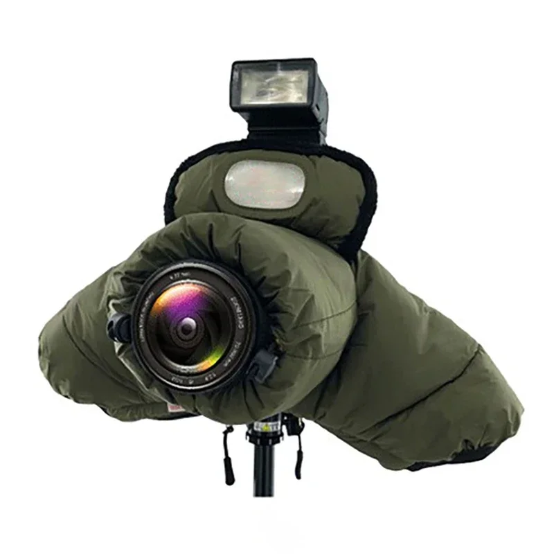 Cotton Outdoor Winter Camera Protective Cover Cold Cover Adjustable Waterproof Entry SLR Camera Protector Case With Storage Bag