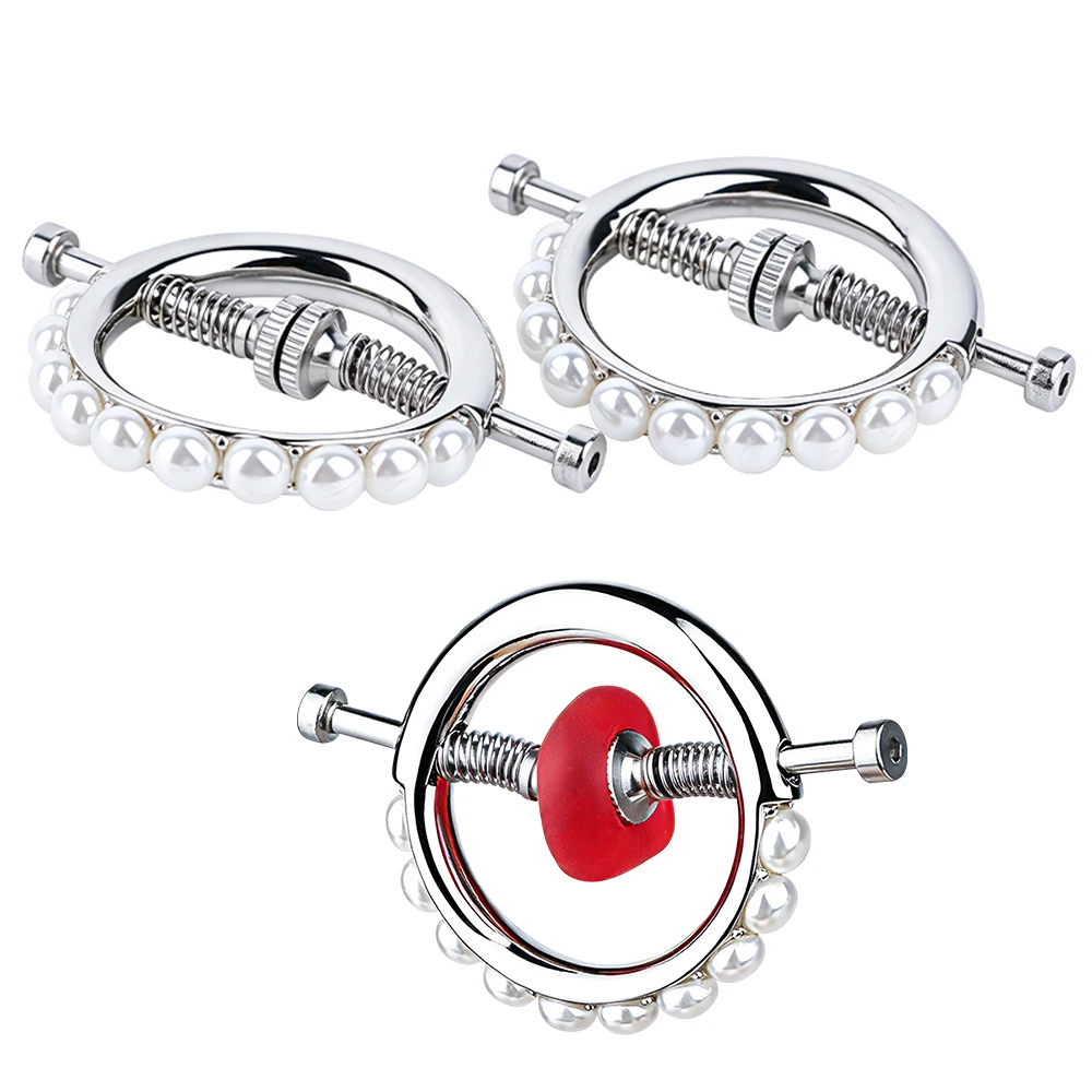 GBAR 1 Pair Stainless Steel Nipple Clamps Breast Clip Slave Chest Stimulator Adult Games BDSM Sex Toys For Women Erotic Product
