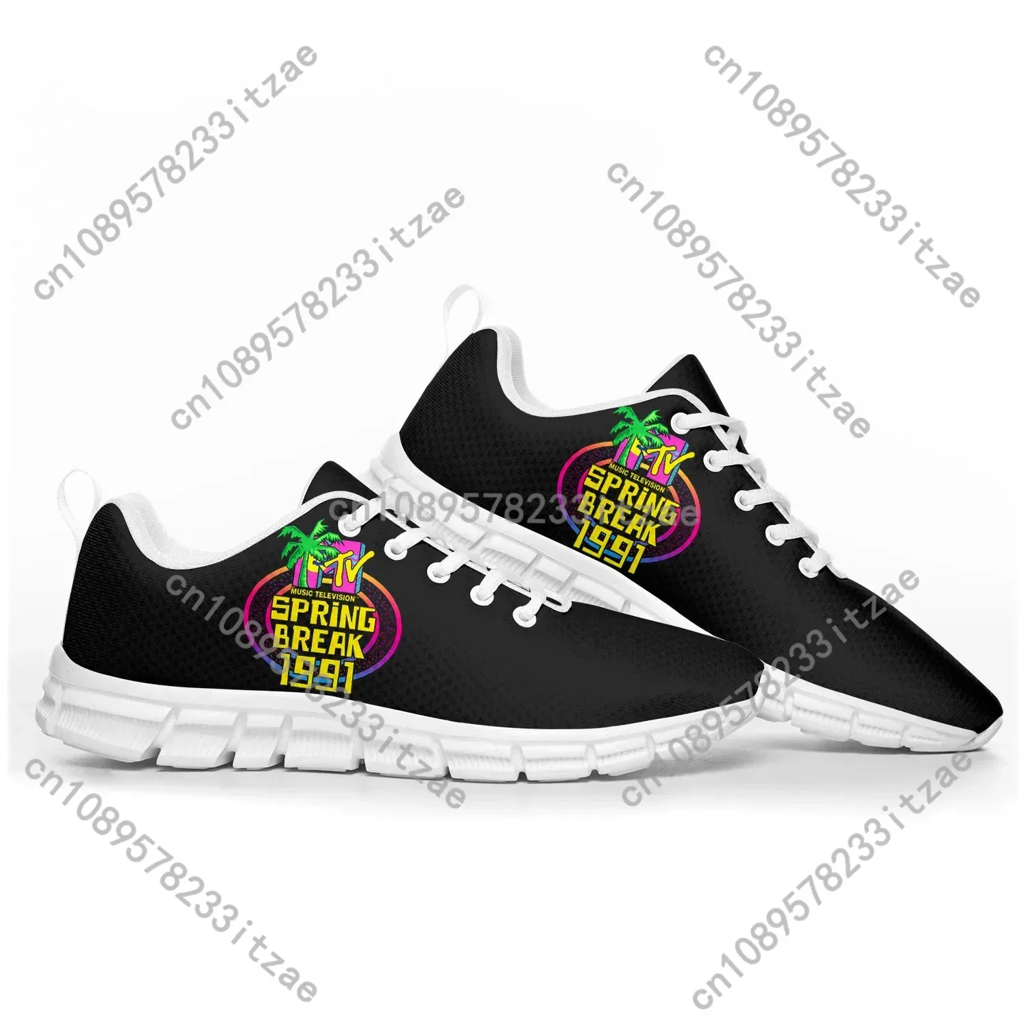 MTV Spring Break 1991 Pop Sports Shoes Mens Womens Teenager Sneakers Casual Custom High Quality Couple Shoes White - view 2