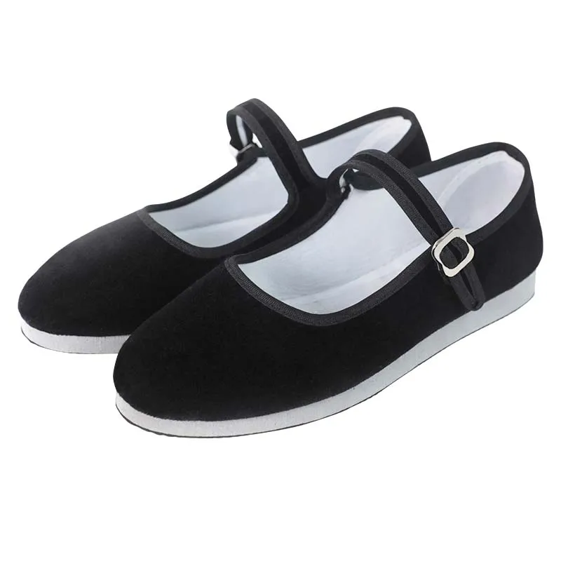 Teen Girls Dance Grading Exams Specialized Dance Shoes Women Ethnic Dance Black Cloth Shoes