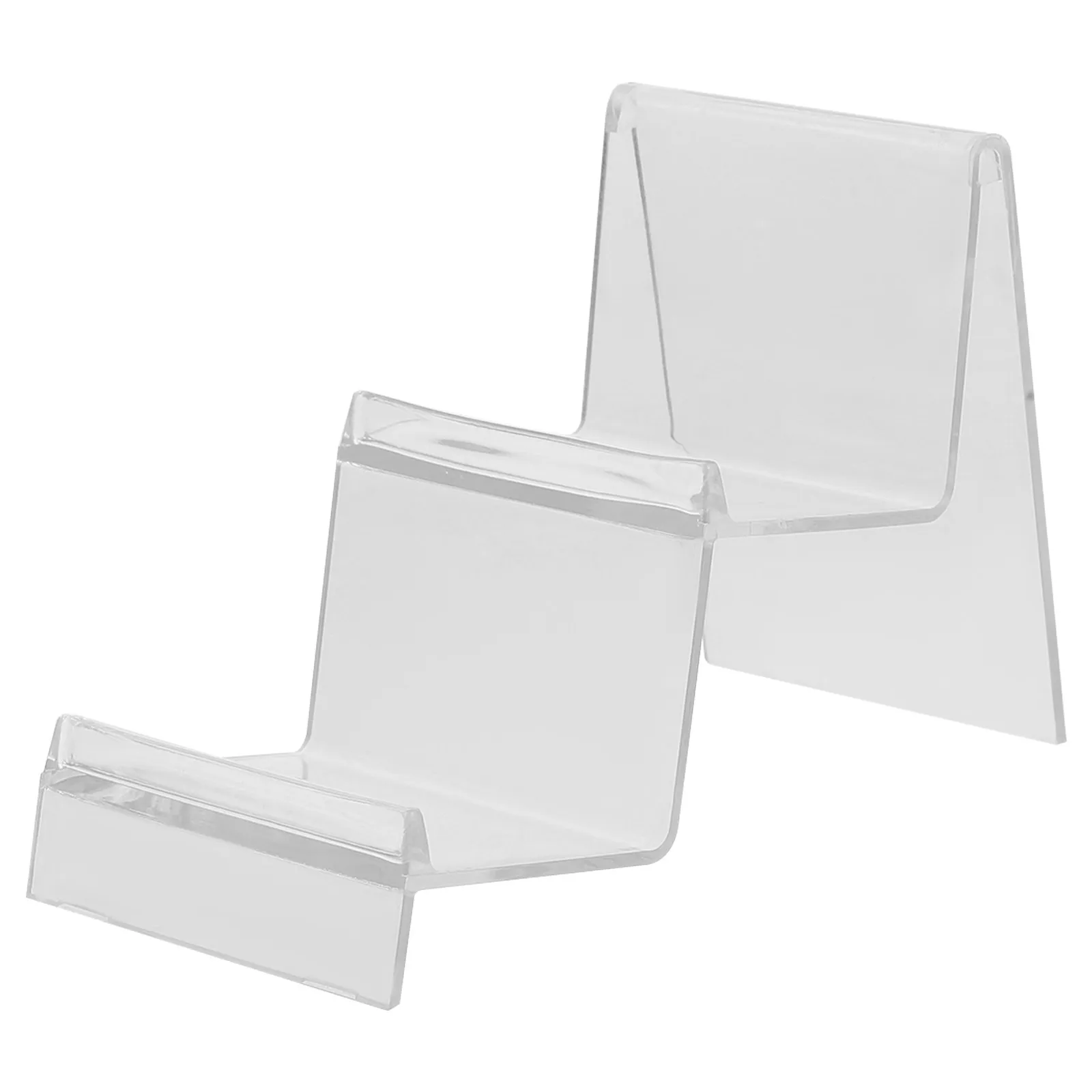 

Clear PP Wallet Display Stand Tiered Design Space Saving Purse Easel for Boutique Shops Display Shelf Clutch Organizer Risers