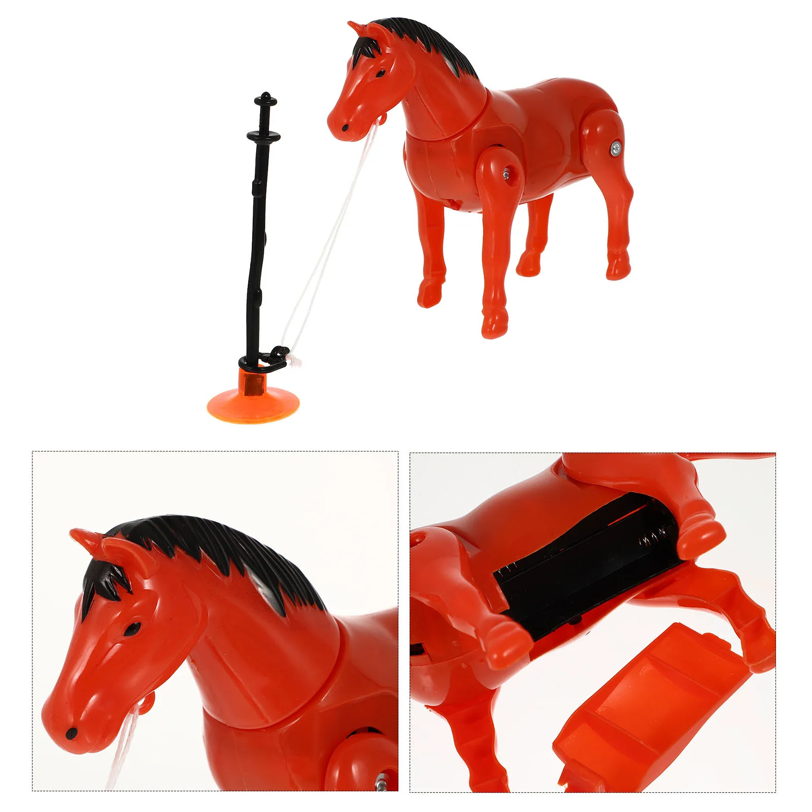 

2Sets Electric Rotating Horses Vivid Animal Design Bright Colors Perfect for Kids Parent-Child Interaction Rotating Horse Toys