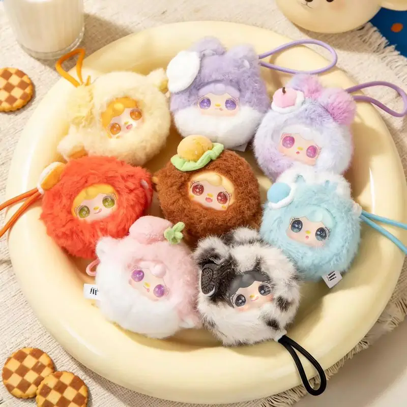 

Genuine Yooki Blind Box Cute Plush Doll Keychain Pendant With Makeup Mirror Comb Surprise Toy Birthday Gift For Teen Girls Kids